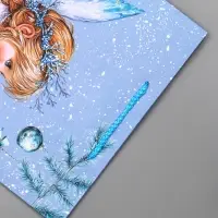 Пакет подарочный новогодний ламинированный, &laquo;Новогодний ангел&raquo;, 26&times;12&times;32 см