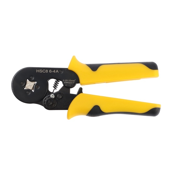 Пресс-клещи ТУНДРА, для опрессовки втулочных наконечников 0.25 - 10 мм2, 4-гран. обжим Пресс-клещи ТУНДРА, для опрессовки втулочных наконечников 0.25 - 10 мм2, 4-гран. обжим