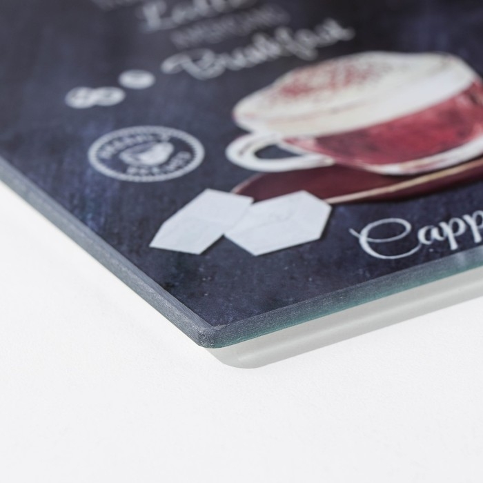 Доска разделочная стеклянная Доляна «Кофемания», 30×20 см