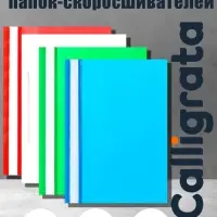 Набор папок- скоросшивателей Calligrata, А4, 180 мкм, с прозрачным верхом, 10 штук, микс