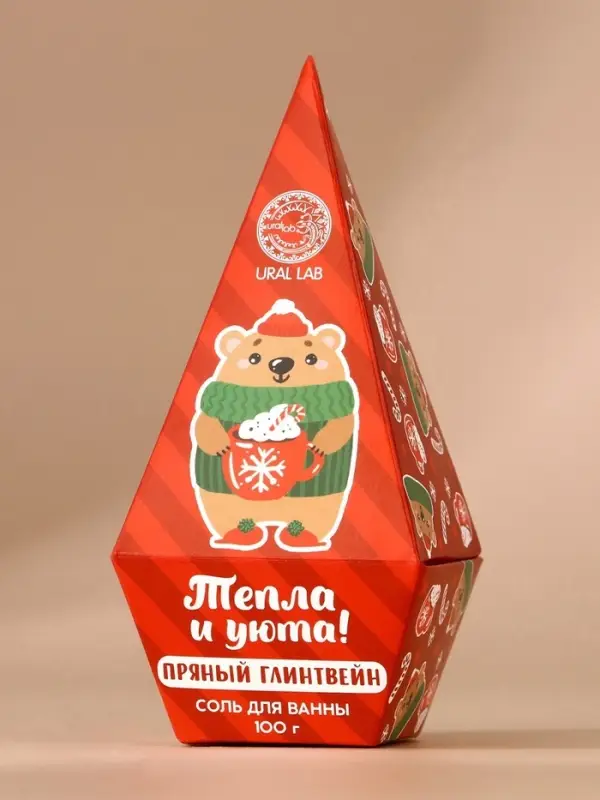 Соль для ванны URAL LAB «Тепла и уюта», 100 г, аромат пряного глинтвейна, Новый Год Соль для ванны URAL LAB «Тепла и уюта», 100 г, аромат пряного глинтвейна, Новый Год