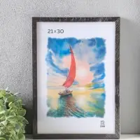 Фоторамка для фото 21х30 см, FIX, мдф, (пластик экран) венге