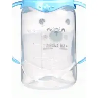 Бутылочка для кормления M&B &laquo;Любимый сыночек&raquo;, классическое горло, прямая, с ручками, 150 мл., от 0 мес., голубой