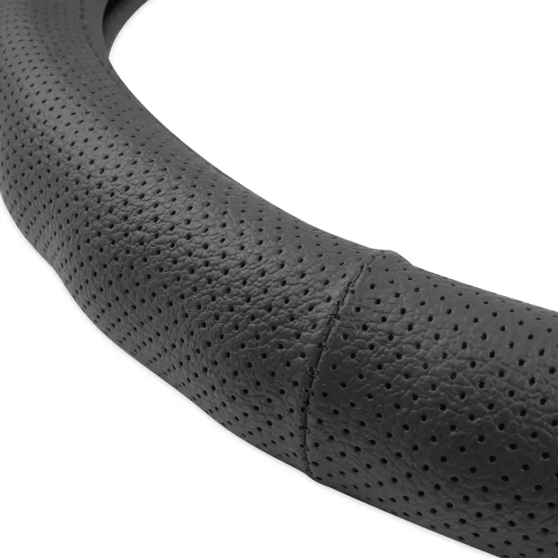 Оплетка на руль (нат. кожа) AVS GL-296M-B (размер M, черный) - Серия "Classic"