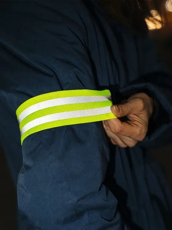 Светоотражающая лента-резинка, 50 мм, 10 &plusmn; 1 м, цвет салатовый