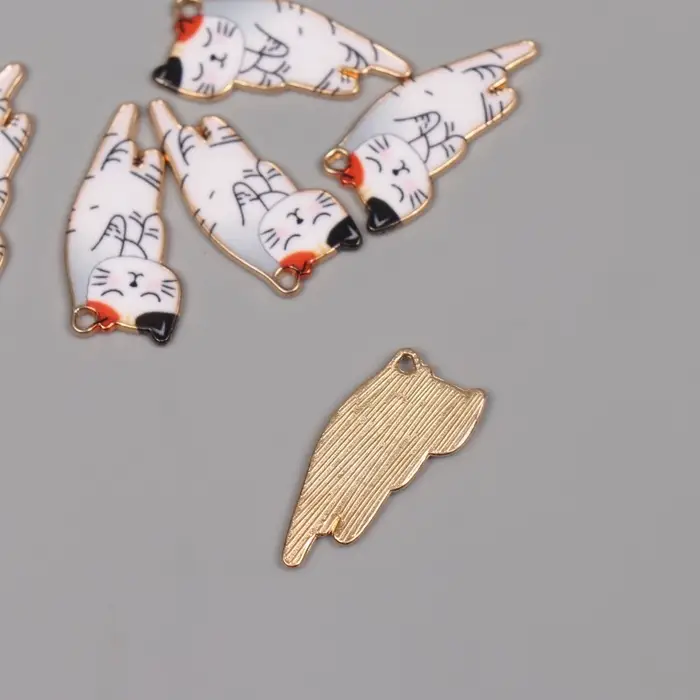 Декор для творчества металл, эмаль Декор для творчества металл, эмаль "Котик спит" 2,5х1,3 см