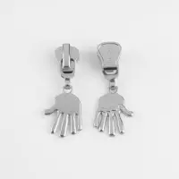 Бегунок для молнии &laquo;Трактор&raquo;, №5, &laquo;Ладонь&raquo;, 10 шт., цвет никель