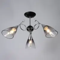 Светильник потолочный BayerLux &laquo;Марианна&raquo;, 3&times;Е27 40 Вт, чёрный, 69&times;69&times;32.5 см