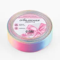 Лента атласная &laquo;Радуга&raquo;, 25 мм, 18&plusmn;1 м, разноцветная