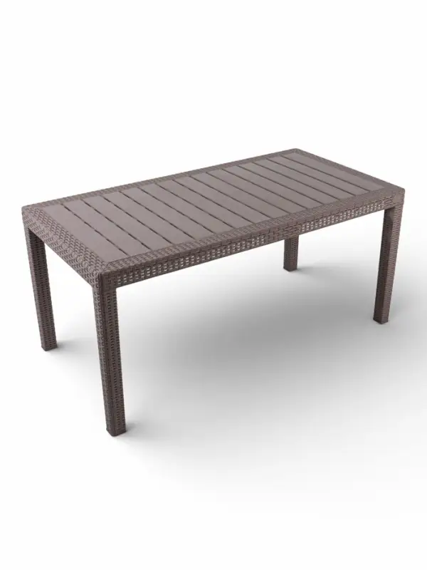 Стол садовый Rattan, 153.2&times;78.9&times;70.1 см, пластиковый, цвет тёплый орех