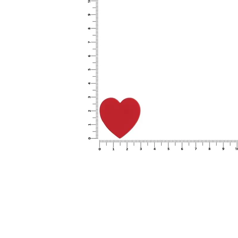Джибитс из ПВХ &laquo;Сердце&raquo;, красный