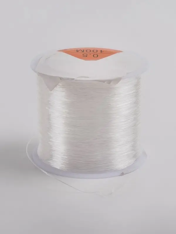 Нить силиконовая (резинка) d=0.5 мм, L=100 м, прозрачная