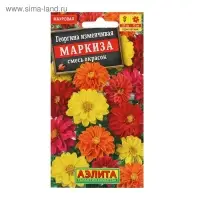Семена  цветов Георгина махровая "Маркиза", смесь окрасок, О, 10 шт