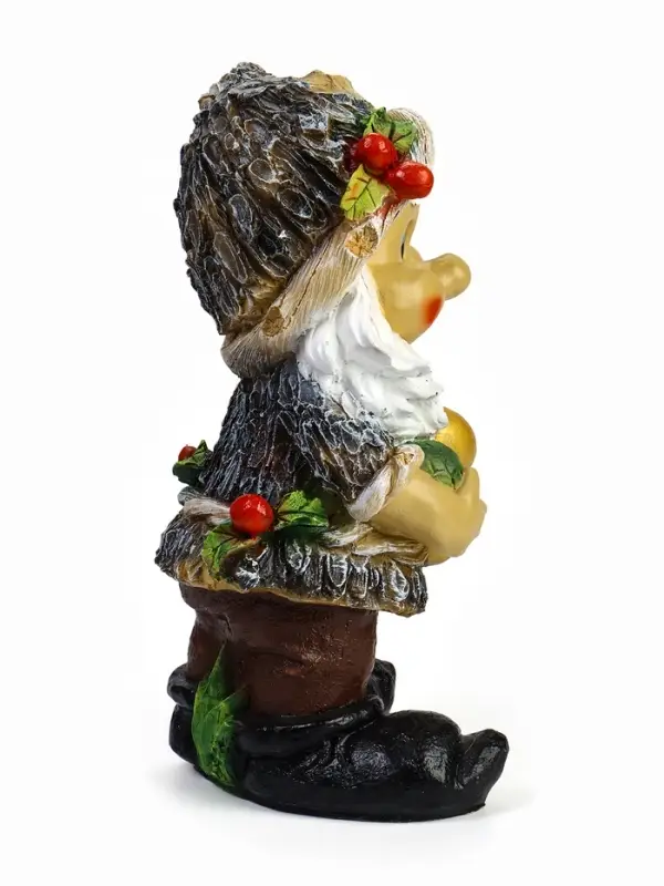 Садовая фигура из полистоуна &laquo;Гном с жёлудями&raquo;, 47&times;26 см