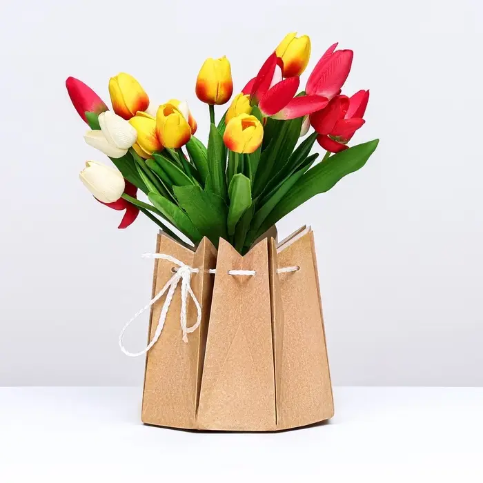 Аквабокс для цветов, 18&times;18 см, крафт