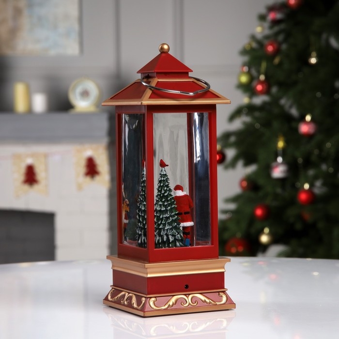 Светодиодная фигура «Фонарь с Дедом Морозом» 10.5 × 26 × 10.5 см, пластик, батарейки ААх3 (не в комплекте), USB, свечение тёплое белое Светодиодная фигура «Фонарь с Дедом Морозом» 10.5 × 26 × 10.5 см, пластик, батарейки ААх3 (не в комплекте), USB, свечение тёплое белое