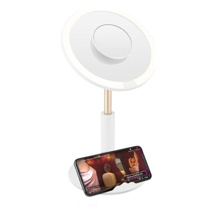 Зеркало Kitfort КТ-3137, подсветка, 37х20х17 см, АКБ, белый Зеркало Kitfort КТ-3137, подсветка, 37х20х17 см, АКБ, белый