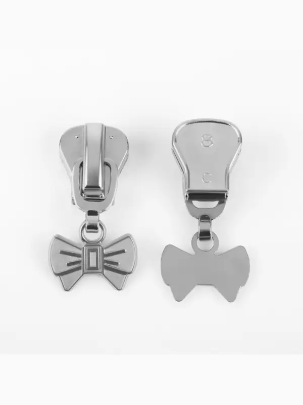 Бегунок для молнии &laquo;Трактор&raquo;, №8, &laquo;Бант&raquo;, 10 шт., цвет никель