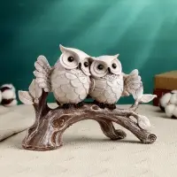 Фигурка полистоун «Совы на ветке», 16×22 см
