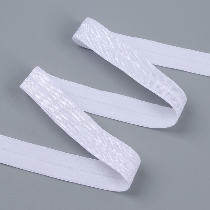 Косая бейка, эластичная, 15 мм × 50 ± 1 м, цвет белый Косая бейка, эластичная, 15 мм × 50 ± 1 м, цвет белый