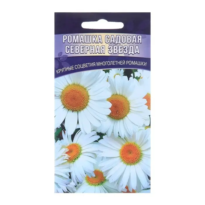 Семена цветов Ромашка садовая  Семена цветов Ромашка садовая "Северная звезда", 0,15 г
