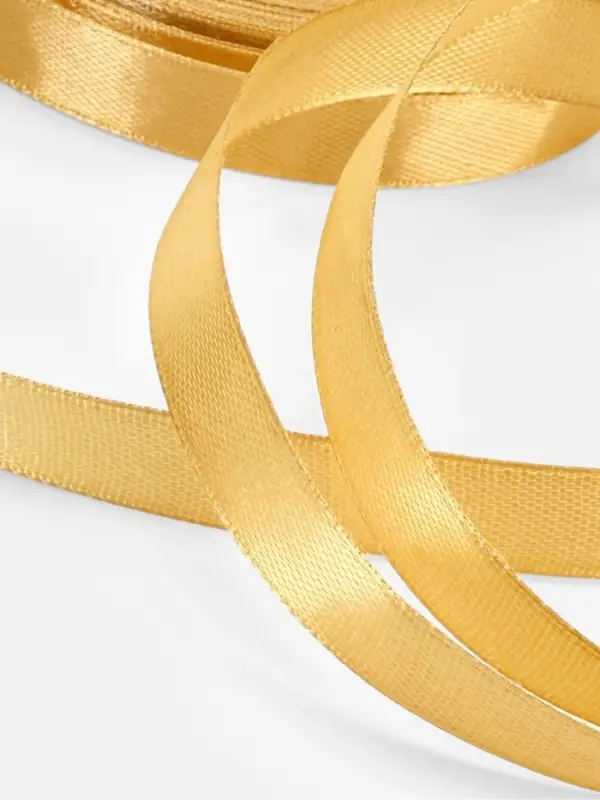 Лента атласная, 12 мм, 23±1 м, золотисто-бежевая №186 Лента атласная, 12 мм, 23±1 м, золотисто-бежевая №186