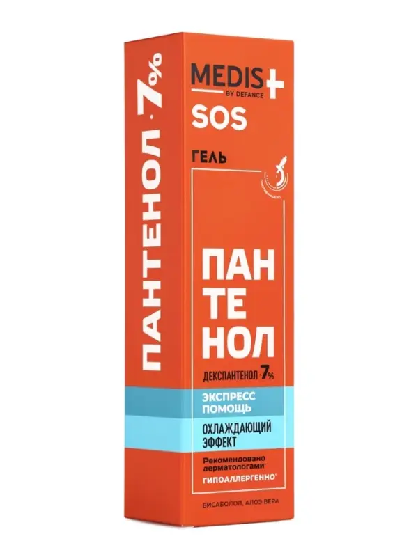 Гель для тела Medis by Defance, SOS быстрое восстановление с пантенолом 7 %, 75 мл