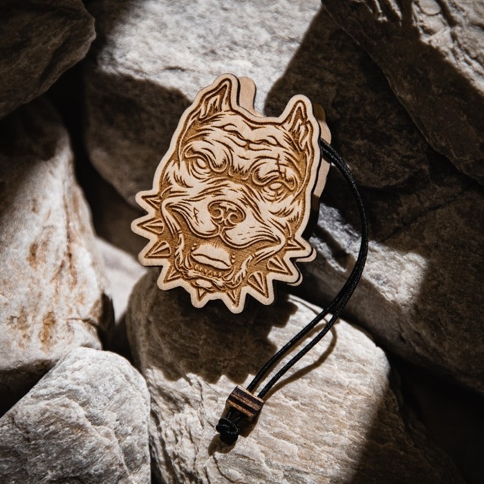 Подвеска автомобильная Grand Caratt Питбуль, дерево, войлок Подвеска автомобильная Grand Caratt Питбуль, дерево, войлок