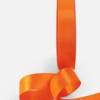 Лента атласная TEIRA, двухсторонняя, 20 мм, 25&plusmn;1 м, оранжевая №751