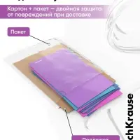 Папка-уголок А4, 180 мкм, ErichKrause Glossy Vivid, полупрозрачная, микс