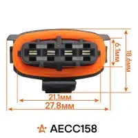 Разъём 4 pin с проводами для катушки зажигания Ford Kuga; Volvo XC60, XC90