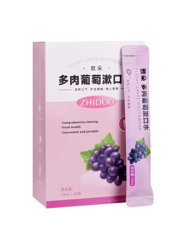 Ополаскиватель для рта в стиках со вкусом винограда, 20 шт. по 10 мл