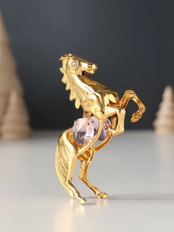 Сувенир Лошадь с 2-мя розовыми хрусталиками, 5,5х2х8 см. Сувенир Лошадь с 2-мя розовыми хрусталиками, 5,5х2х8 см.