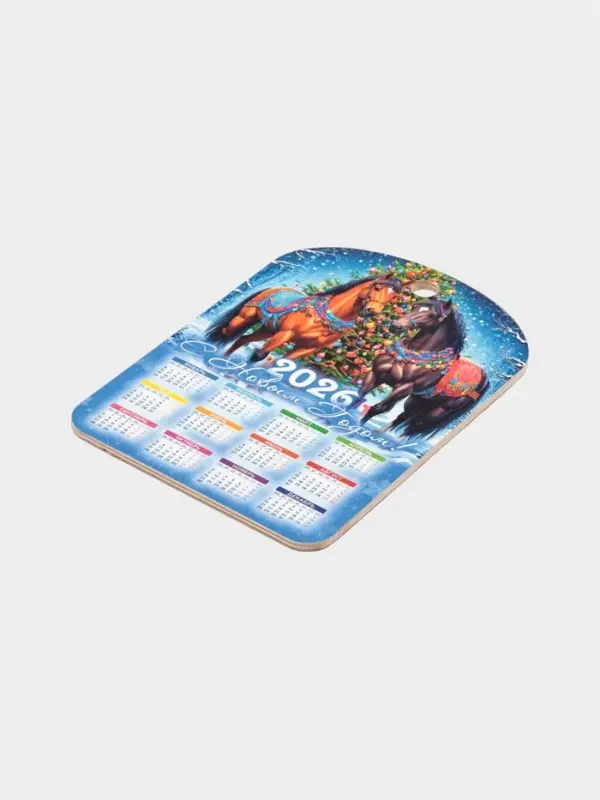 Доска разделочная сувенирная Дарим Красиво «Символ года.С новым годом, календарь», дерево, 27.5×19.5×0.5 см, разноцветная Доска разделочная сувенирная Дарим Красиво «Символ года.С новым годом, календарь», дерево, 27.5×19.5×0.5 см, разноцветная