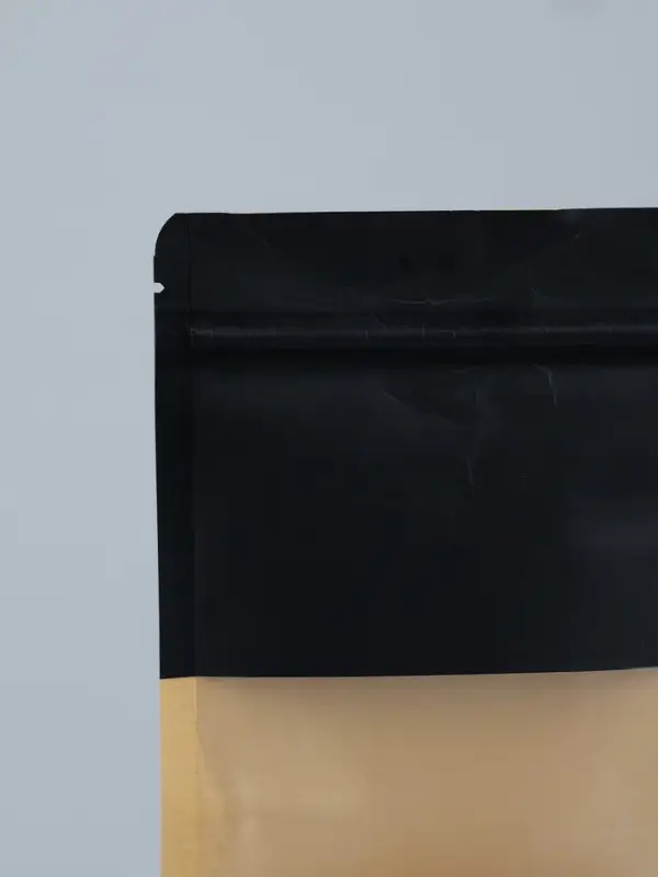 Пакет Zip-lock Крафт с прямоугольным окном, черный,12&times;20&times;4 см