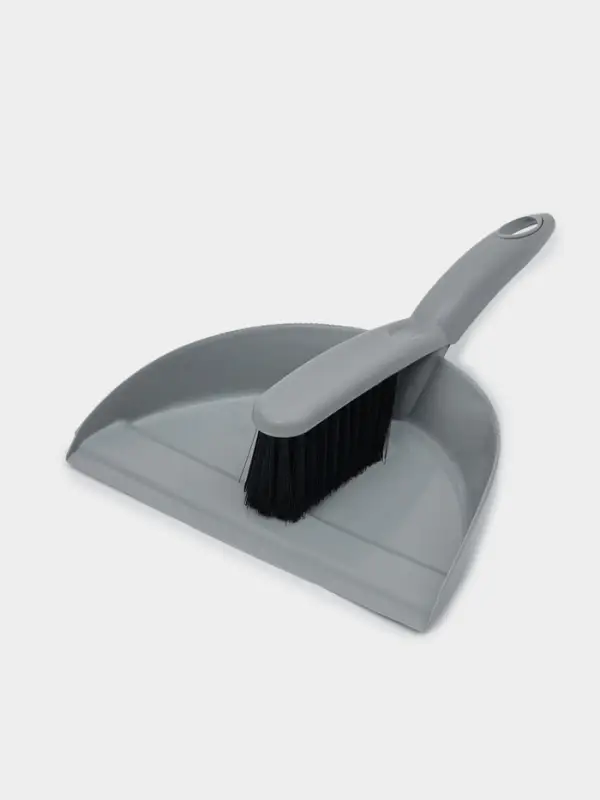 Щётка-смётка для пола с совком Etna, серая