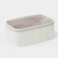 Корзины для хранения Nature whitel, прямоугольные, 3 шт.: от 22&times;12&times;8 см до 30&times;20&times;12 см, белые