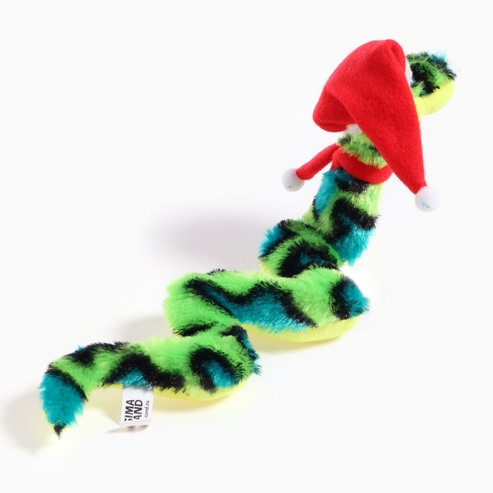 Мягкая игрушка «Змея», в новогоднем колпаке, 16 см Мягкая игрушка «Змея», в новогоднем колпаке, 16 см