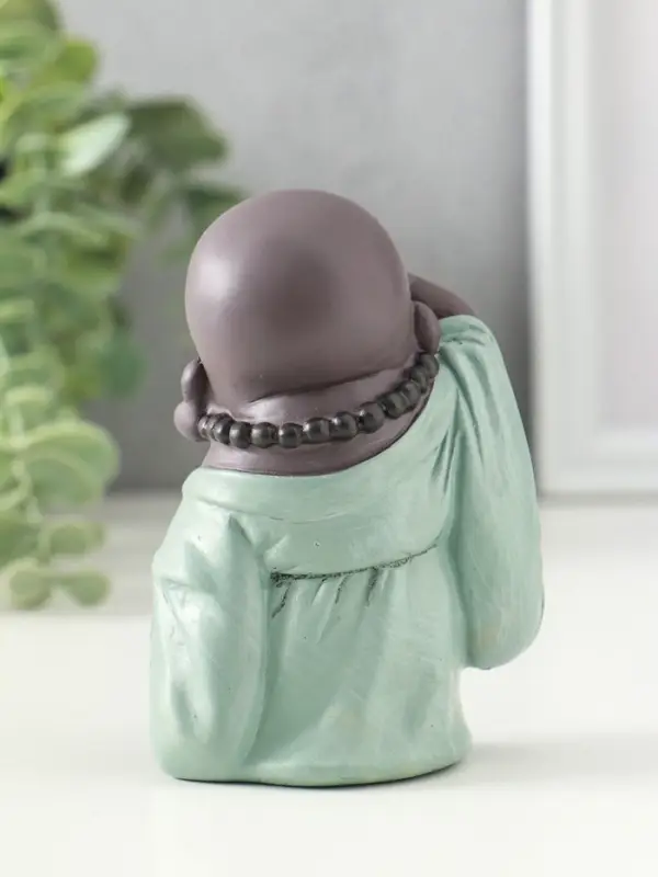 Сувенир полистоун "Счастливый хотей" зелёно-коричневый 5х7,5х10 см