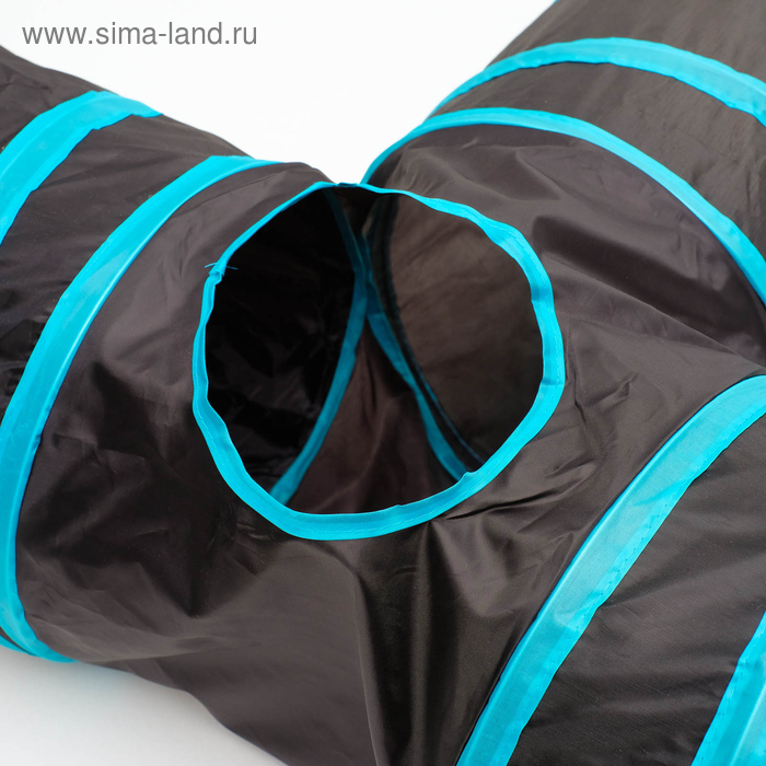 Туннель для кошек шуршащий  Туннель для кошек шуршащий "Тройник", 80 см, диаметр трубы 25 см, микс цветов