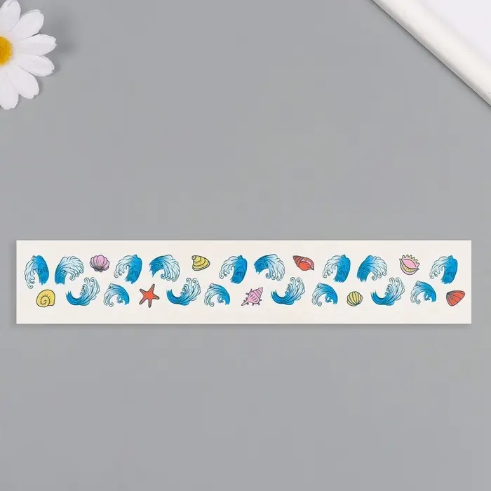 Переводная тату на тело цветная «Браслет. Ракушки», 20×3 см Переводная тату на тело цветная «Браслет. Ракушки», 20×3 см