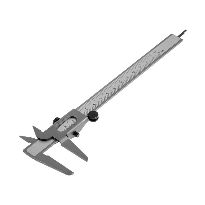 Штангенциркуль ЛОМ, металлический, с глубиномером, цена деления 0.05 мм, 150 мм Штангенциркуль ЛОМ, металлический, с глубиномером, цена деления 0.05 мм, 150 мм