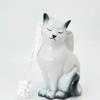 Подставка под ёрш &laquo;Кошка&raquo; с ёршиком, 20&times;18&times;37 см