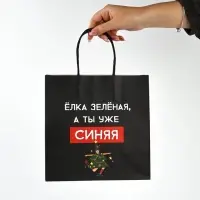 Набор пакетов подарочных новогодних &laquo;Так тебе и надо&raquo;, 6 шт., 22&times;22&times;11 см
