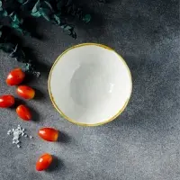 Салатник Доляна Organic Gold, 320 мл, d=12.5 см, фарфор, белый