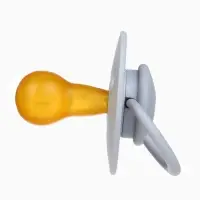 Соски-пустышки, от 6 мес., латекс, классические, в контейнере, набор из 2 шт., серый/серо-синий, M&B