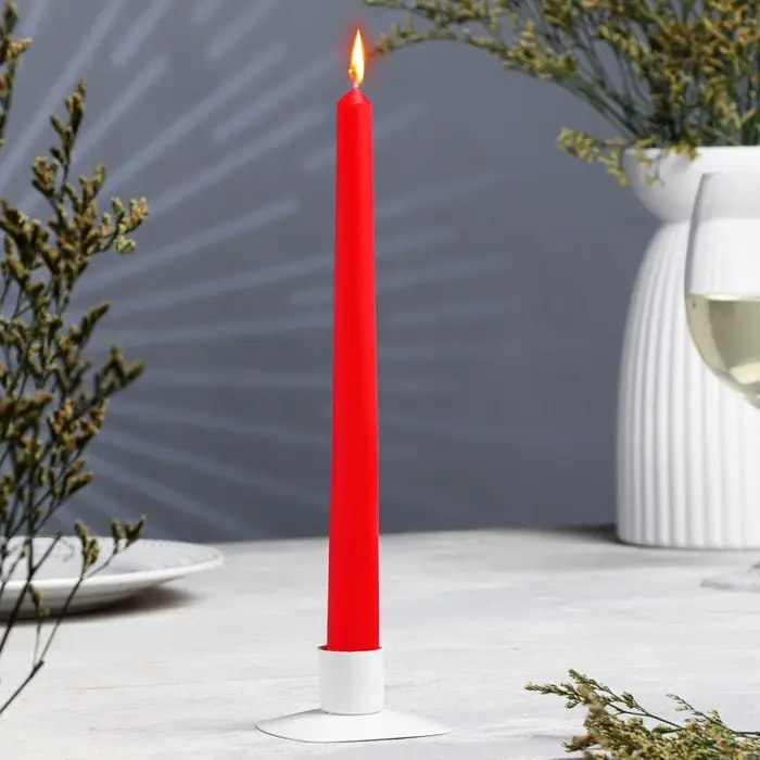 Свеча античная, 2,2х 25 см, красная Свеча античная, 2,2х 25 см, красная