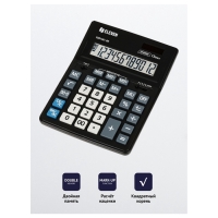 Калькулятор настольный Eleven Business Line CDB1201-BK, 12 разрядов, двойное питание, 155 х 205 х 35мм, черный