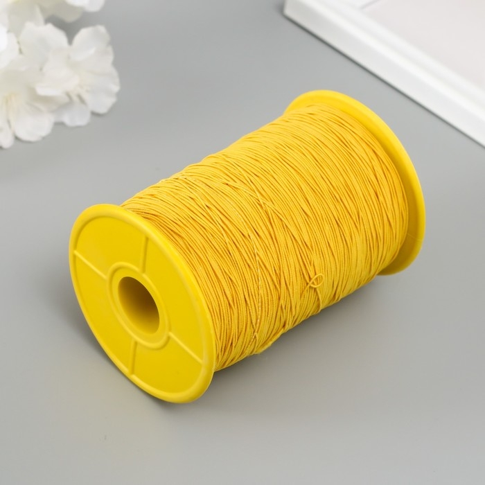 Спандекс для бисера, длина 500 м, цв. желтый Спандекс для бисера, длина 500 м, цв. желтый