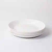 Тарелки десертные WhiteOpal, набор 6 шт., размер одной тарелки 18&times;18&times;2 см, стеклокерамика, белая